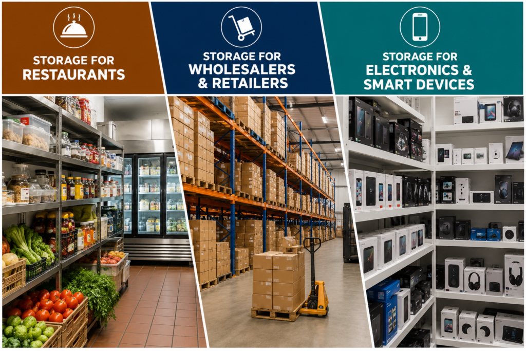 Smart Storage Solutions for Modern Businesses: A Complete Guide to Storage for Restaurants, Wholesalers, Retailers, and Electronics